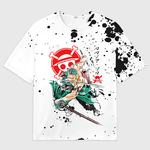 Мужская футболка оверсайз Ророноа Зоро пират Соломенной Шляпы / 3D-принт – фото 1