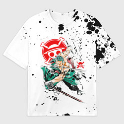 Мужская футболка оверсайз Ророноа Зоро пират Соломенной Шляпы