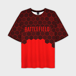 Мужская футболка оверсайз Battlefield 2042 - Hexagon