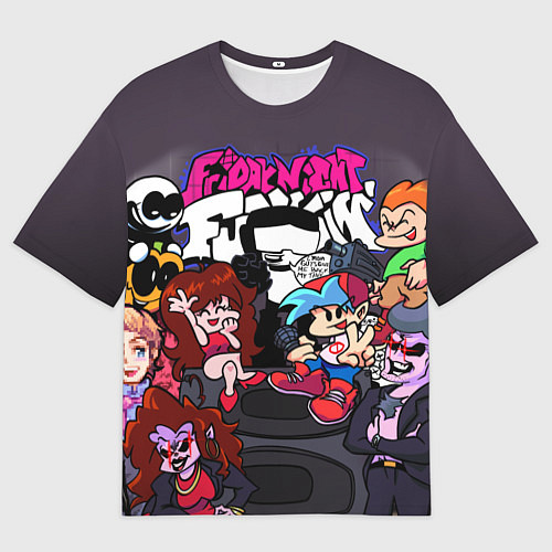 Мужская футболка оверсайз Friday Night Funkin персонажи / 3D-принт – фото 1