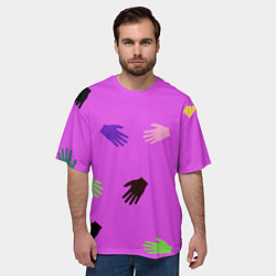 Футболка оверсайз мужская Всё в твоих руках, цвет: 3D-принт — фото 2