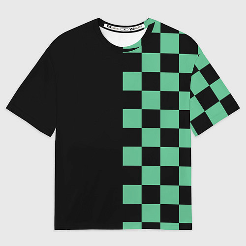 Мужская футболка оверсайз КОСТЮМ TANJIRO KAMADO ТАНДЖИРО / 3D-принт – фото 1