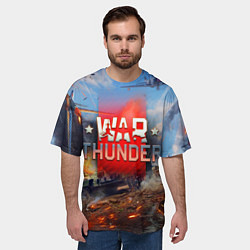 Футболка оверсайз мужская WAR THUNDER ВАР ТАНДЕР, цвет: 3D-принт — фото 2