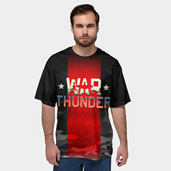 Футболка оверсайз мужская WAR THUNDER ВАР ТАНДЕР, цвет: 3D-принт — фото 2