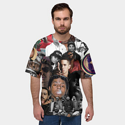 Футболка оверсайз мужская Короли Рэпа KING RAP, цвет: 3D-принт — фото 2