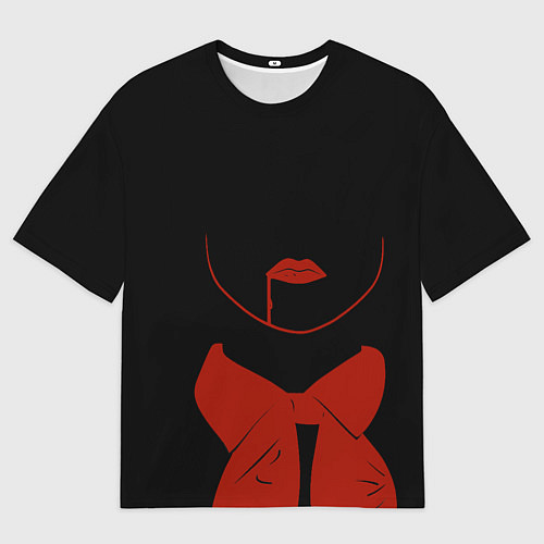 Мужская футболка оверсайз Пищеблок Красный Рисунок / 3D-принт – фото 1