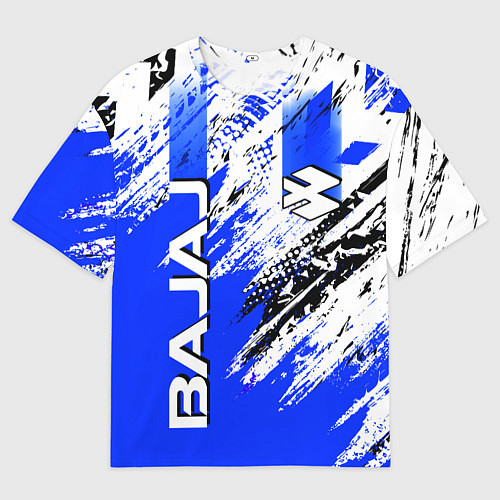 Мужская футболка оверсайз BAJAJ БАДЖАДЖ МОТОСПОРТ / 3D-принт – фото 1