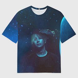 Мужская футболка оверсайз BTS БТС ЛОГО спина Z