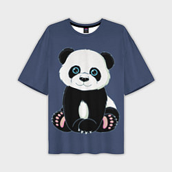 Футболка оверсайз мужская Милая Панда Sweet Panda, цвет: 3D-принт