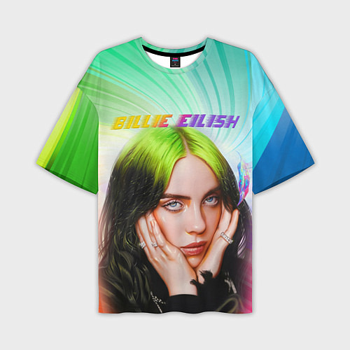 Мужская футболка оверсайз BILLIE EILISH БИЛЛИ АЙЛИШ Z / 3D-принт – фото 1