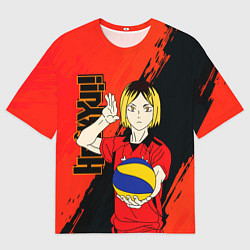 Мужская футболка оверсайз Кенма Козуме, Haikyuu