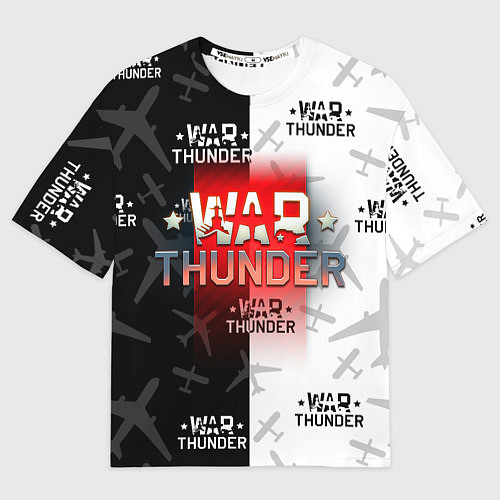 Мужская футболка оверсайз WAR THUNDER ВАР ТАНДЕР / 3D-принт – фото 1