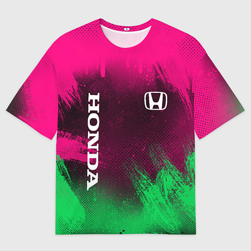Мужская футболка оверсайз NEON HONDA НЕОН ХОНДА / 3D-принт – фото 1