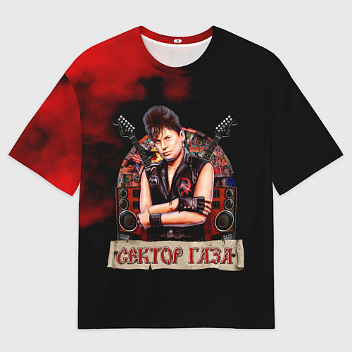 Мужская футболка оверсайз Юрка ХОЙ - Сектор Газа / 3D-принт – фото 1