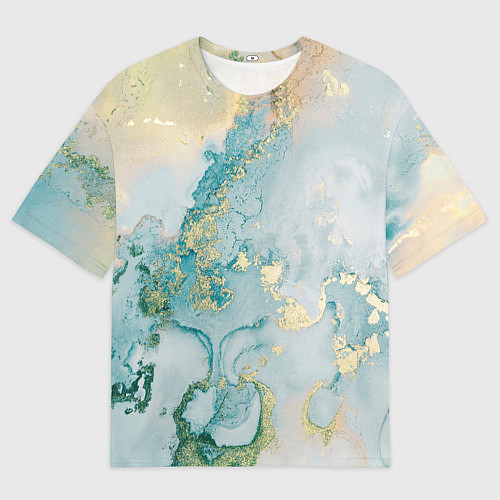 Мужская футболка оверсайз Абстрактный мрамор / 3D-принт – фото 1