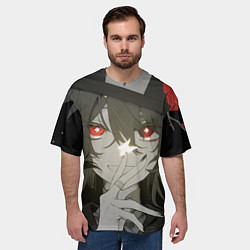 Футболка оверсайз мужская Геншин импакт Ху тао, цвет: 3D-принт — фото 2