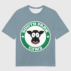 Мужская футболка оверсайз Коровы вперед