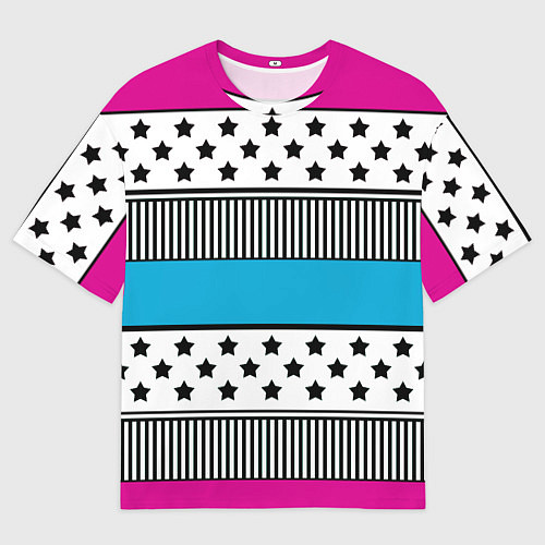 Мужская футболка оверсайз Молодежный современный узор / 3D-принт – фото 1