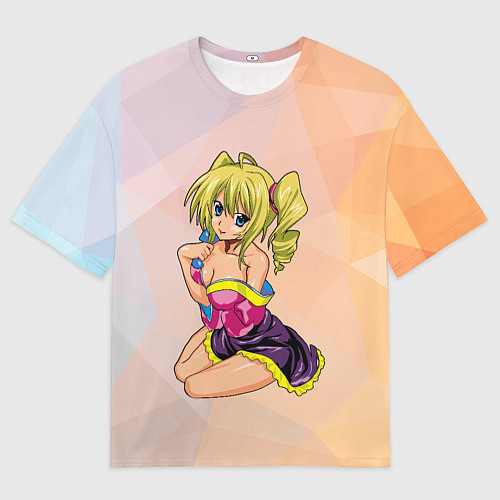 Мужская футболка оверсайз Милая блондинка 18 / 3D-принт – фото 1