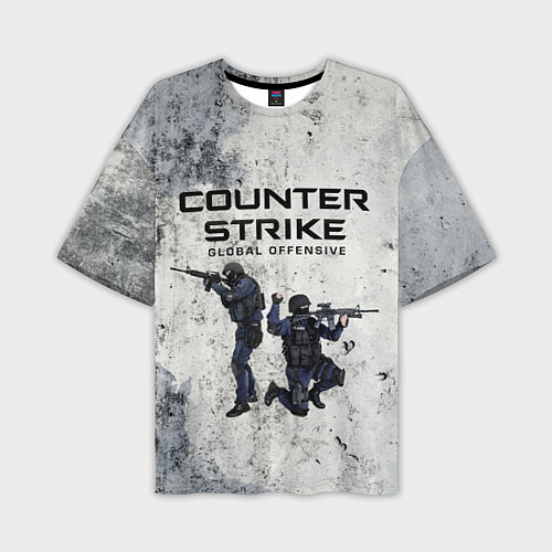 Мужская футболка оверсайз COUNTER TERRORIST CS GO Z / 3D-принт – фото 1