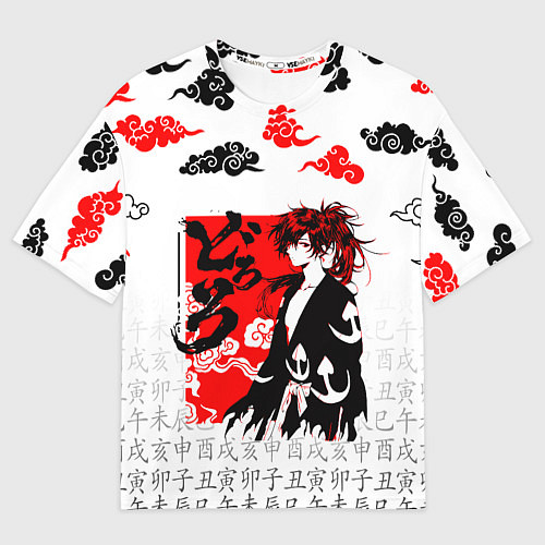 Мужская футболка оверсайз ДОРОРО DORORO ХЯККИМАРУ / 3D-принт – фото 1