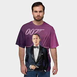 Футболка оверсайз мужская Агент 007 Джеймс Бонд, цвет: 3D-принт — фото 2