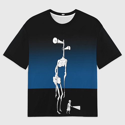 Мужская футболка оверсайз Сиреноголовый Хоррор Ребенок / 3D-принт – фото 1