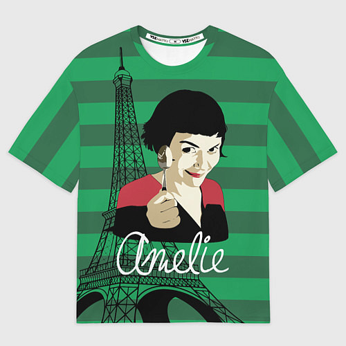Мужская футболка оверсайз Amelie / 3D-принт – фото 1