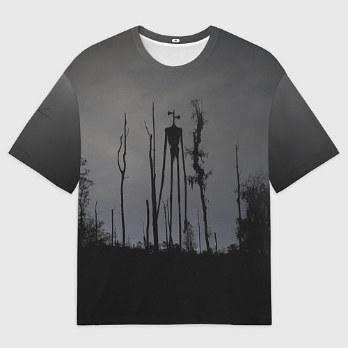 Мужская футболка оверсайз Сиреноголовый В Лесу Игра / 3D-принт – фото 1