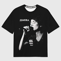 Мужская футболка оверсайз Zемфира концерт