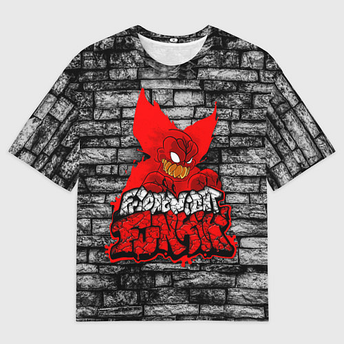 Мужская футболка оверсайз Friday Night Funkin TrickyWall / 3D-принт – фото 1