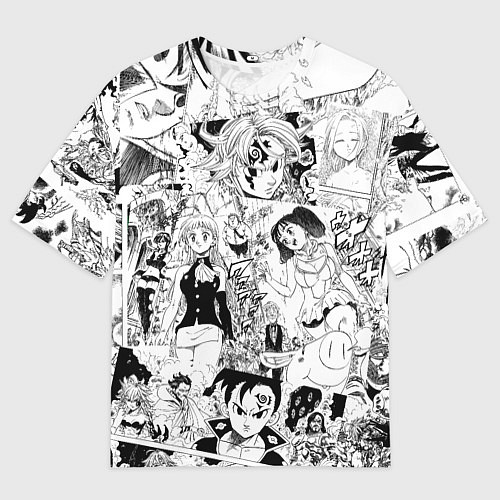 Мужская футболка оверсайз Семь смертных грехов, манга / 3D-принт – фото 1