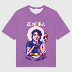 Мужская футболка оверсайз ZEMFIRA арт ужин