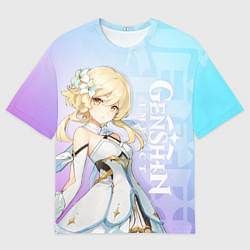 Футболка оверсайз мужская Genshin Impact Путешественница, цвет: 3D-принт