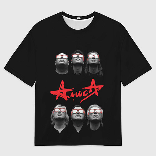 Мужская футболка оверсайз АЛИСА / 3D-принт – фото 1