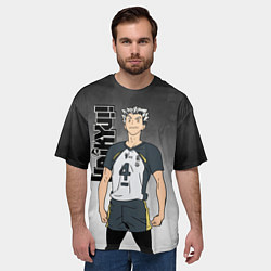 Футболка оверсайз мужская Котаро Бокуто Bokuto Kotaro, цвет: 3D-принт — фото 2