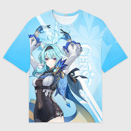 Мужская футболка оверсайз Genshin Impact, Эола / 3D-принт – фото 1
