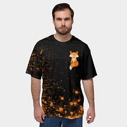 Футболка оверсайз мужская Foxy - Paint, цвет: 3D-принт — фото 2