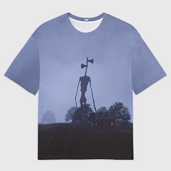 Мужская футболка оверсайз СИРЕНОГОЛОВЫЙ У ДОМА