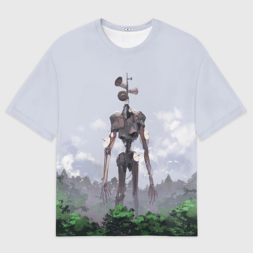 Мужская футболка оверсайз СИРЕНОГОЛОВЫЙ ЛЕС / 3D-принт – фото 1