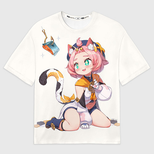 Мужская футболка оверсайз Diona Katzlein Cocktail / 3D-принт – фото 1