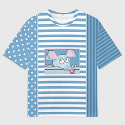 Мужская футболка оверсайз Веселая Мышь