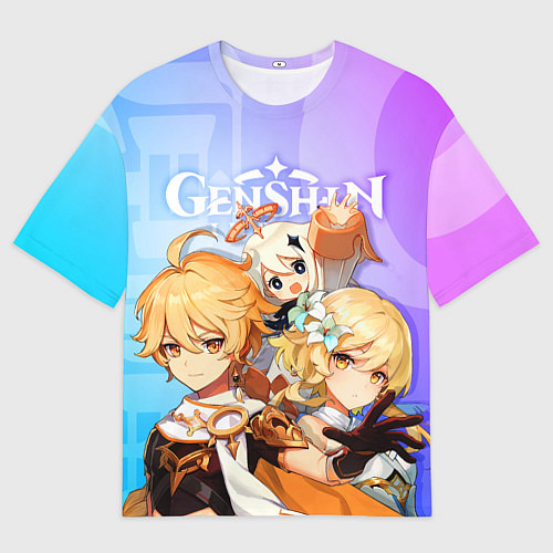 Мужская футболка оверсайз Genshin Impact / 3D-принт – фото 1