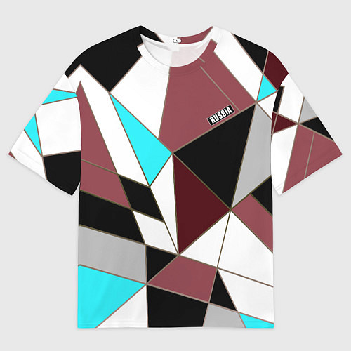Мужская футболка оверсайз Геометрический узор / 3D-принт – фото 1