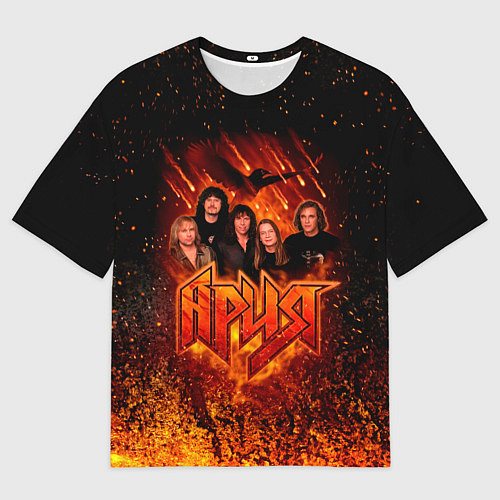 Мужская футболка оверсайз Ария в огне / 3D-принт – фото 1