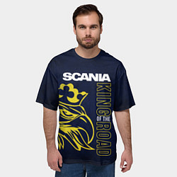 Футболка оверсайз мужская Scania king of the road, цвет: 3D-принт — фото 2