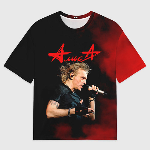 Мужская футболка оверсайз Константин Кинчев - Алиса / 3D-принт – фото 1