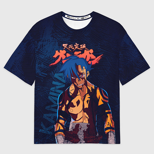 Мужская футболка оверсайз Камина Гуррен Лаганн / 3D-принт – фото 1