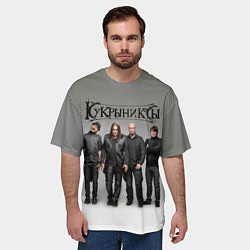 Футболка оверсайз мужская Кукрыниксы рок группа, цвет: 3D-принт — фото 2