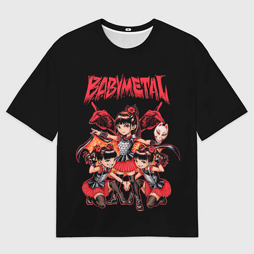 Мужская футболка оверсайз Метал малышки в деле / 3D-принт – фото 1